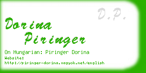 dorina piringer business card